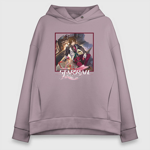 Женское худи оверсайз Галлахер / Сиреневый – фото 1