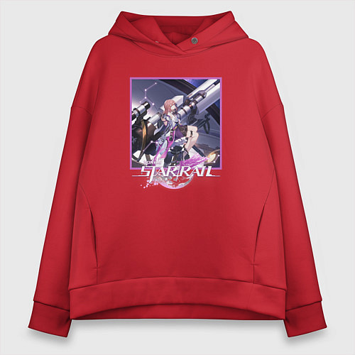 Женское худи оверсайз Аста / Красный – фото 1