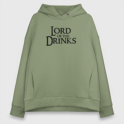 Толстовка оверсайз женская Lord of the drinks logo, цвет: авокадо