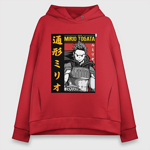 Женское худи оверсайз Моя геройская академия Mirio Togata / Красный – фото 1