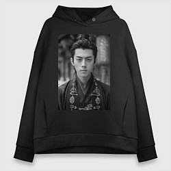 Толстовка оверсайз женская Dylan Wang актер, цвет: черный