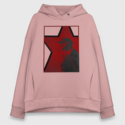 Толстовка оверсайз женская Владимир Ильич Ленин, цвет: пыльно-розовый