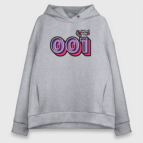 Женское худи оверсайз Игрок 001 / Меланж – фото 1