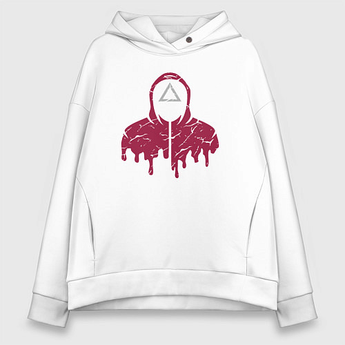 Женское худи оверсайз Надзиратель треугольник / Белый – фото 1