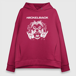 Женское худи оверсайз Nickelback rock dog