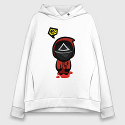 Толстовка оверсайз женская Squid game killer, цвет: белый