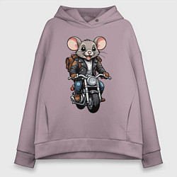 Толстовка оверсайз женская Biker mice, цвет: сиреневый