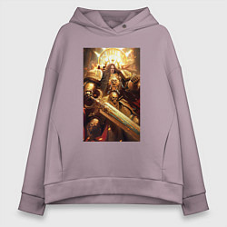 Толстовка оверсайз женская Император человечества - Вархаммер 40000, цвет: сиреневый