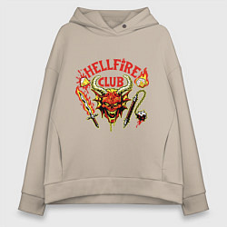 Женское худи оверсайз Клуб адского пламени
