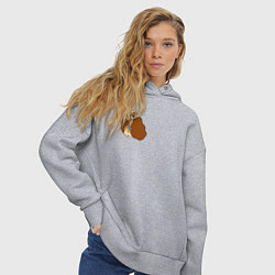 Толстовка оверсайз женская Леди со спагетти - парная из мф Леди и Бродяга: ко, цвет: меланж — фото 2