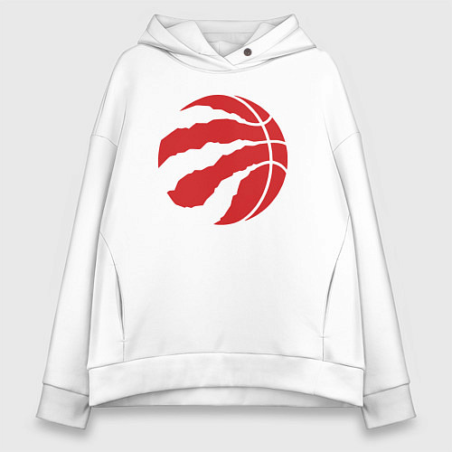Женское худи оверсайз Raptors ball / Белый – фото 1