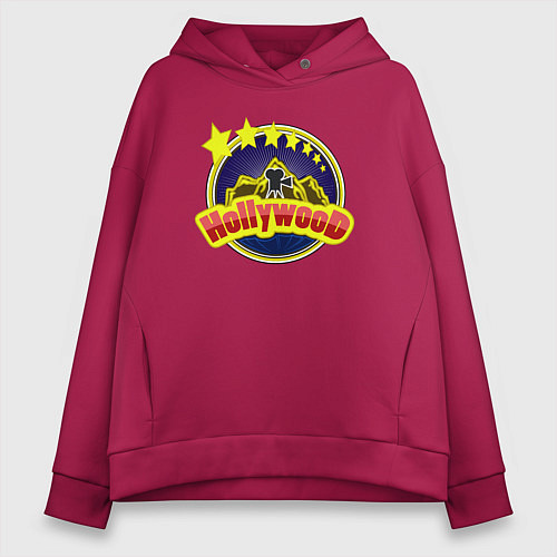 Женское худи оверсайз Кино Голливуда / Маджента – фото 1