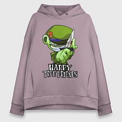 Толстовка оверсайз женская Happy three friends - Flippy, цвет: сиреневый