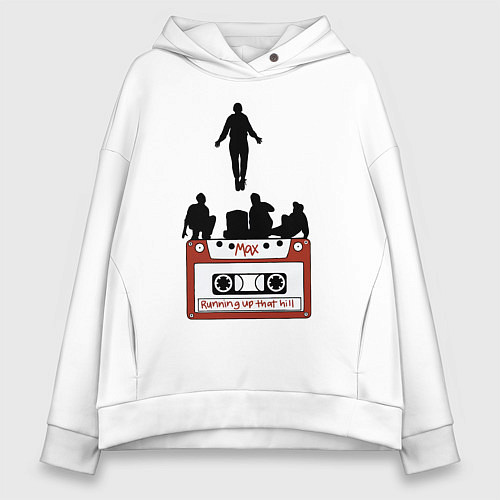 Женское худи оверсайз Очень странные дела - Макс / Белый – фото 1