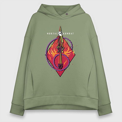 Женское худи оверсайз Mortal Kombat game / Авокадо – фото 1
