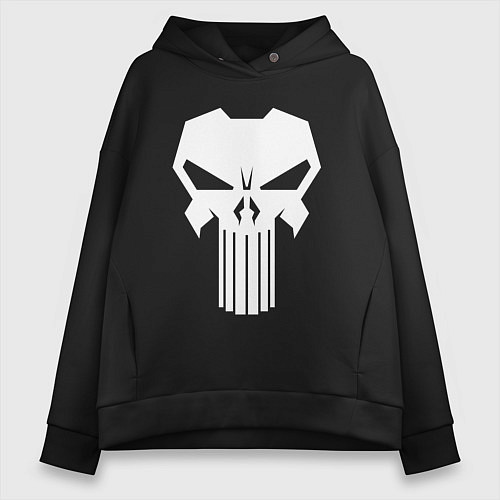 Женское худи оверсайз The Punisher - Каратель / Черный – фото 1