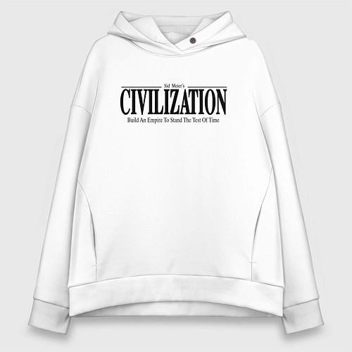 Женское худи оверсайз Civilization - game / Белый – фото 1
