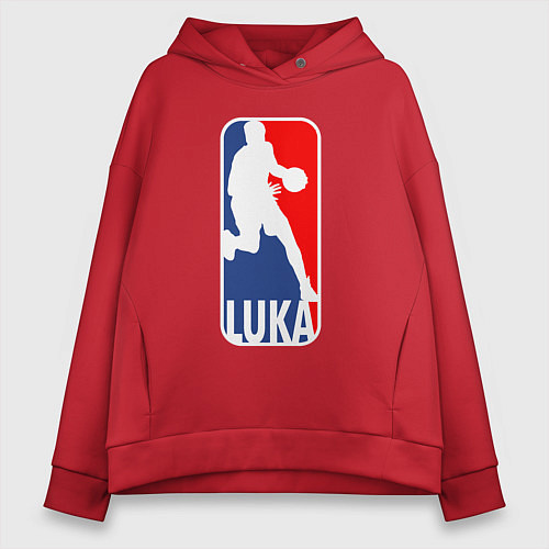 Женское худи оверсайз NBA Luka / Красный – фото 1