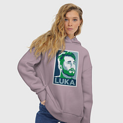 Толстовка оверсайз женская Luka Doncic obey, цвет: сиреневый — фото 2