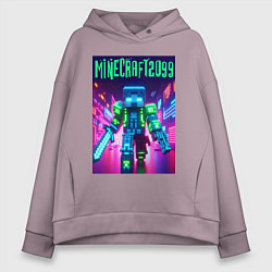 Женское худи оверсайз Minecraft 2099 - neon glow fantasy