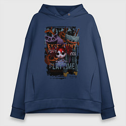 Толстовка оверсайз женская Монстры Poppy Playtime, цвет: тёмно-синий