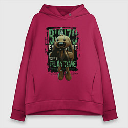 Толстовка оверсайз женская Кролик Бонзо из Poppy Playtime, цвет: маджента