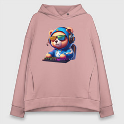 Толстовка оверсайз женская Bear cub is a player of Team Liquid - esports, цвет: пыльно-розовый