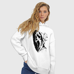Толстовка оверсайз женская Крик - Гоуст фейс, цвет: белый — фото 2