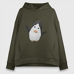 Женское худи оверсайз Cartoon penguin