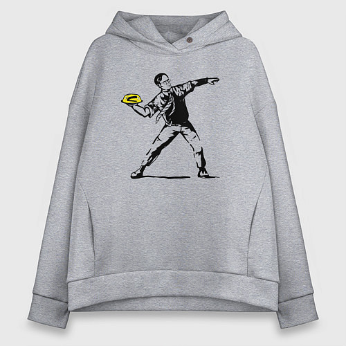 Женское худи оверсайз Дуайт Шрут и желе / Меланж – фото 1