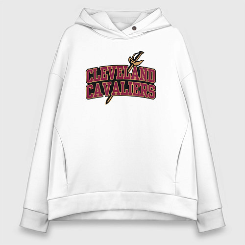 Женское худи оверсайз NBA Cleveland / Белый – фото 1