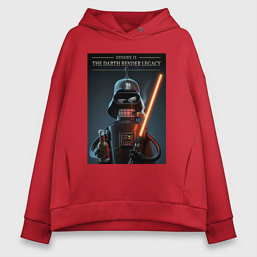 Женское худи оверсайз Дарт Бендер наследие / Красный – фото 1