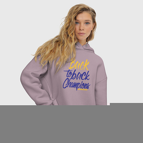 Женское худи оверсайз Golden State back to back / Сиреневый – фото 3