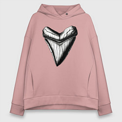 Женское худи оверсайз Зуб мегалодона