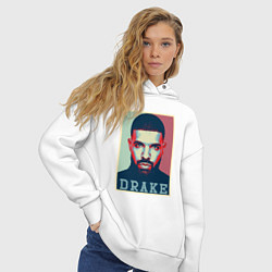 Толстовка оверсайз женская Drake, цвет: белый — фото 2