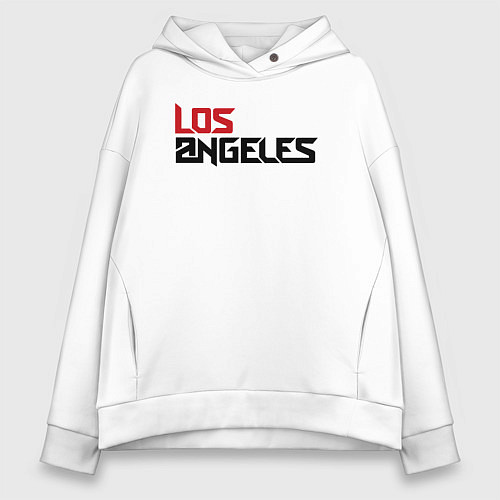 Женское худи оверсайз USA Los Angeles / Белый – фото 1