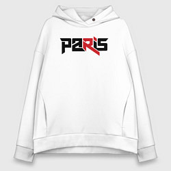 Толстовка оверсайз женская Paris, цвет: белый