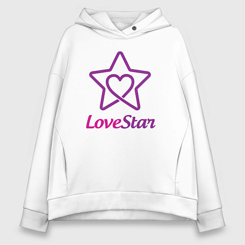 Женское худи оверсайз Звезда любви / Белый – фото 1