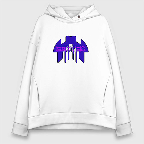 Женское худи оверсайз Cortex фиолетовый aneurism iv / Белый – фото 1