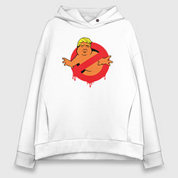 Толстовка оверсайз женская Трамп привидение, цвет: белый