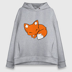 Женское худи оверсайз Спящий лисёнок