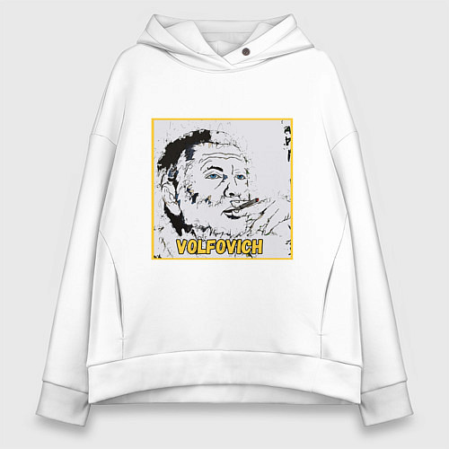 Женское худи оверсайз Volfovich Art Black coin / Белый – фото 1