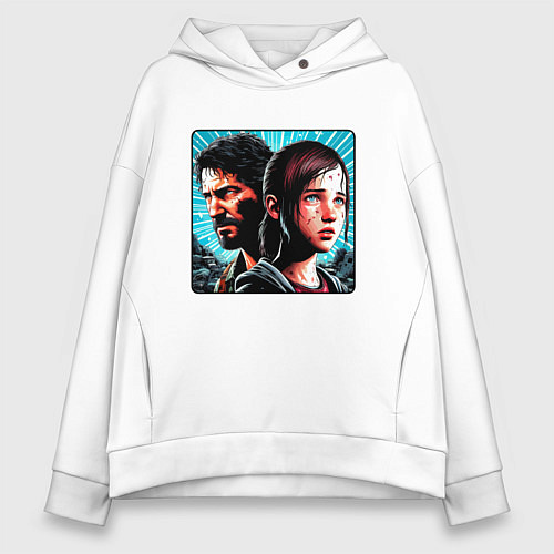 Женское худи оверсайз Элли и Джоэл - одни из нас / Белый – фото 1