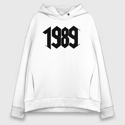 Толстовка оверсайз женская 1989 год в стиле ретро, цвет: белый
