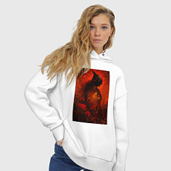 Толстовка оверсайз женская Маления, цвет: белый — фото 2