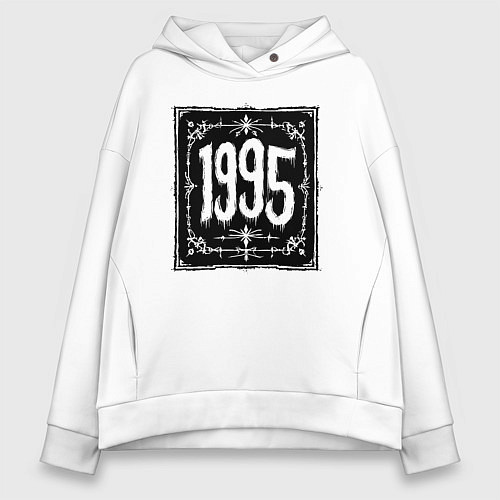 Женское худи оверсайз Готический стиль 1995 / Белый – фото 1