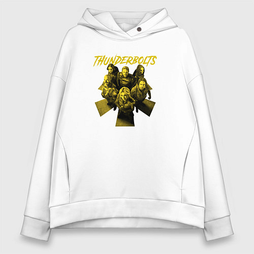 Женское худи оверсайз Громовержцы - персонажи / Белый – фото 1