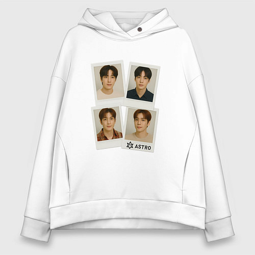 Женское худи оверсайз Astro фотографии / Белый – фото 1