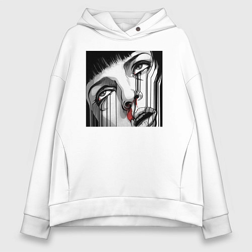 Женское худи оверсайз Миа криминальное чтиво / Белый – фото 1