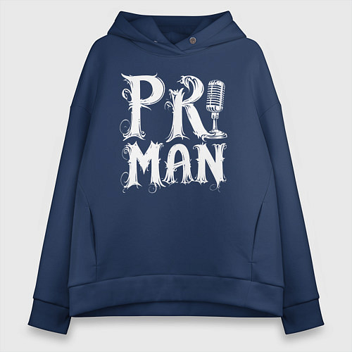 Женское худи оверсайз PRщик / Тёмно-синий – фото 1